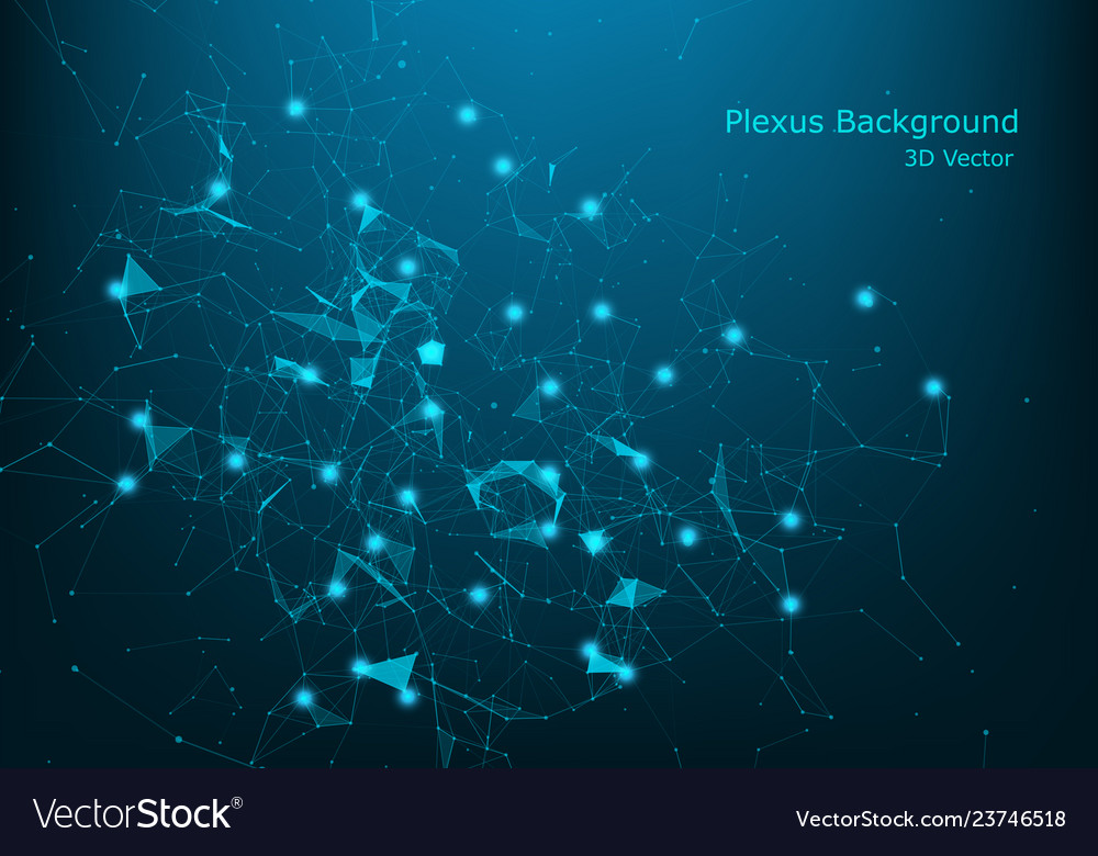 Abstract illuminated particles and lines plexus vector image Abstract illuminated particles and lines plexus