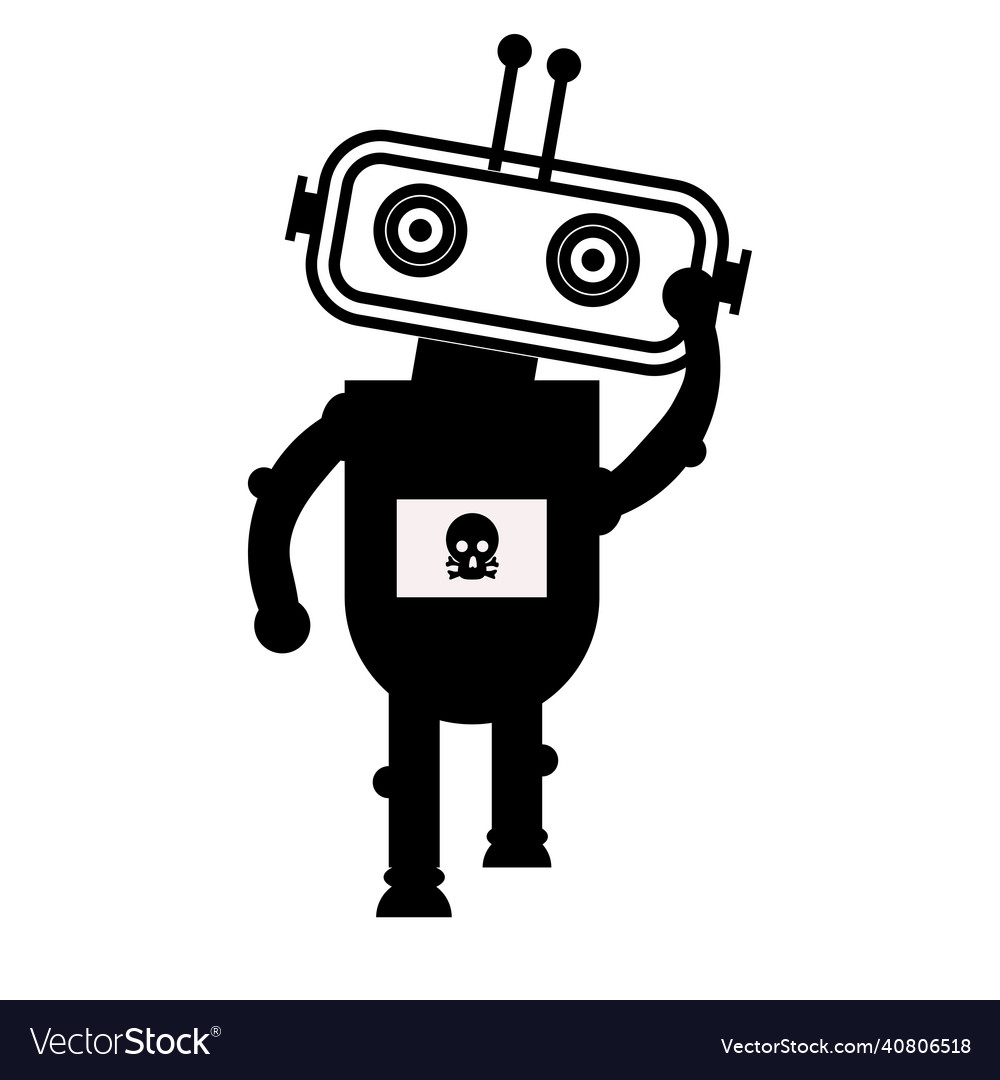 Bot icon chatbot concept cute smiling robot