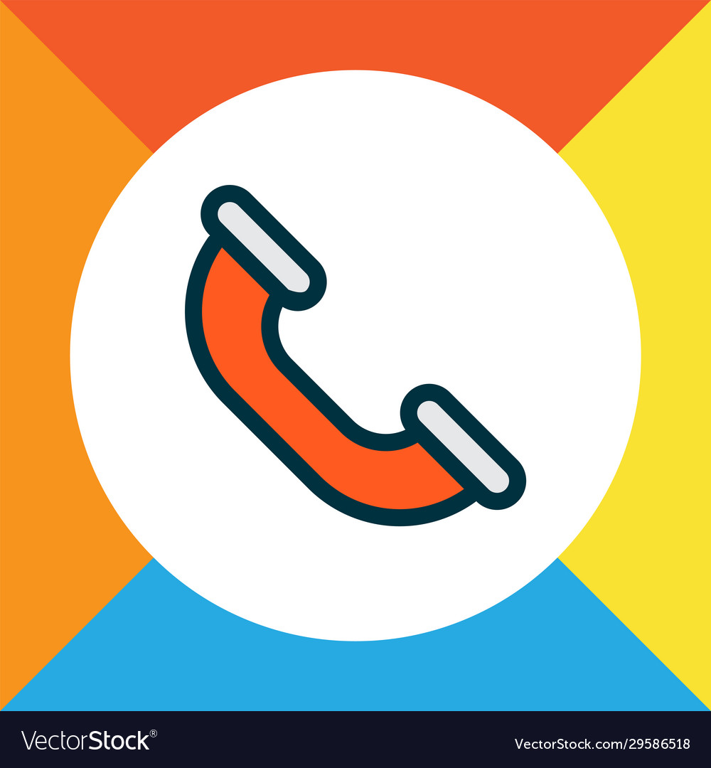 Call icon colored line symbol premium quality