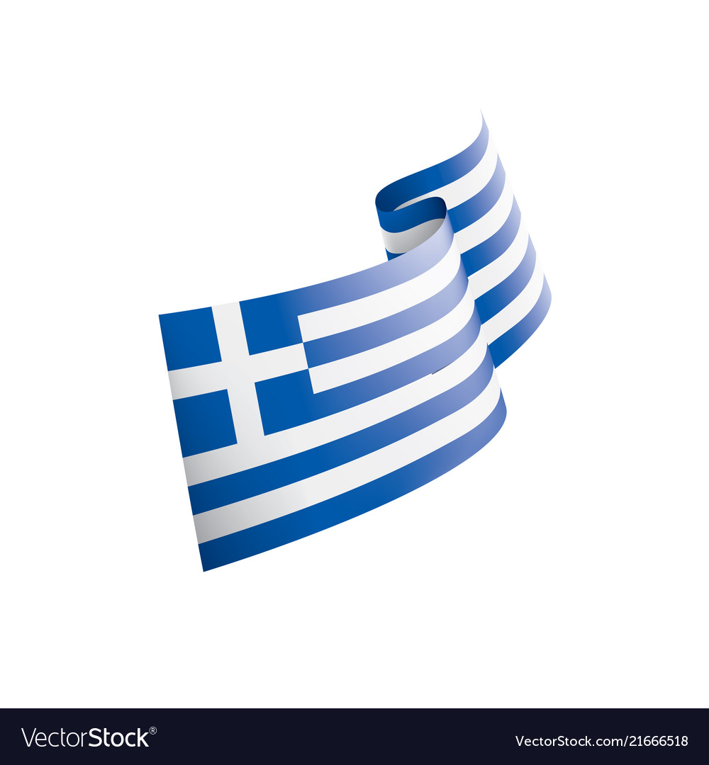 Greece flag on a white Royalty Free Vector Image