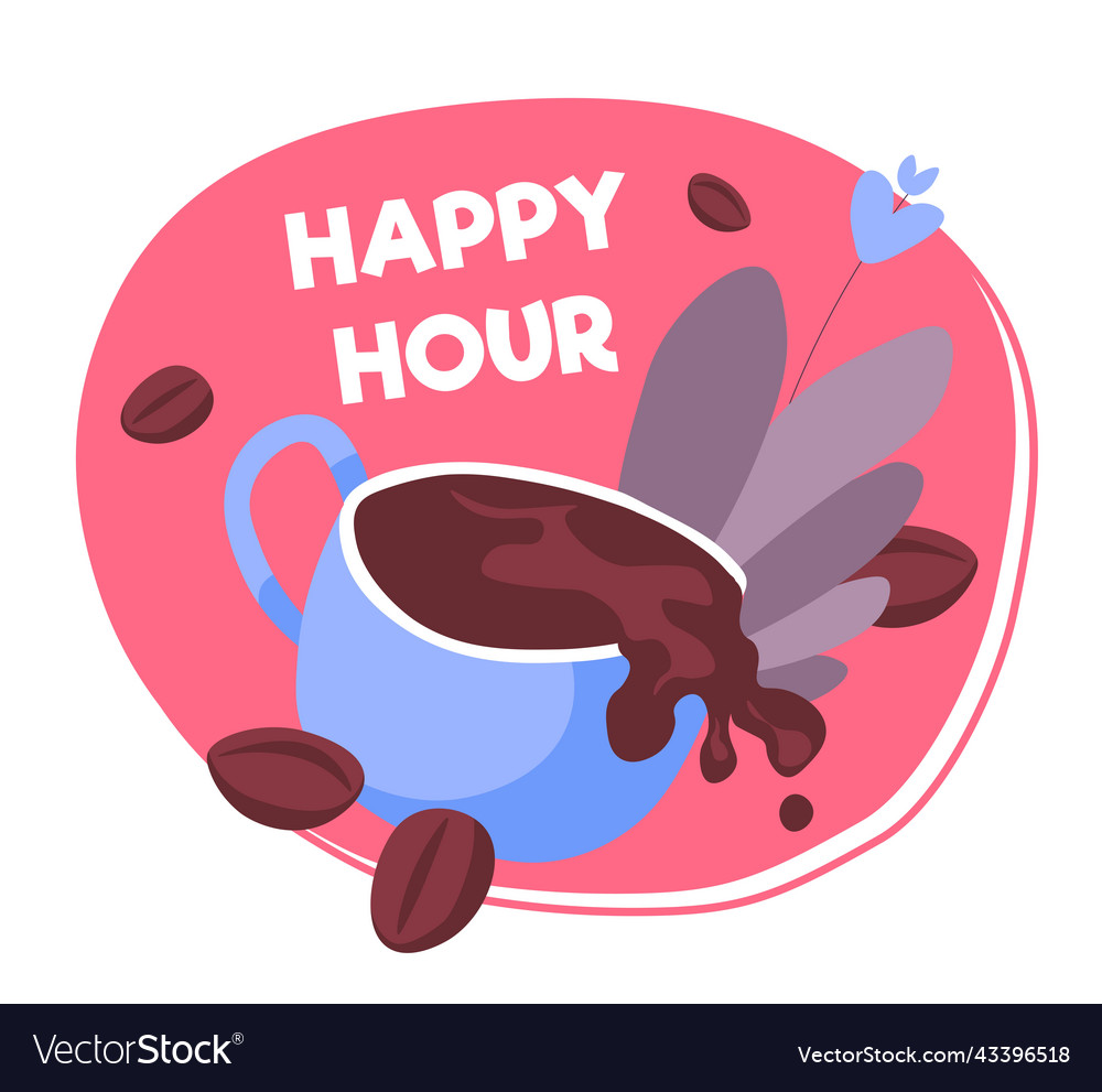 Happy Hour In Coffee House Cafe Drinks Royalty Free Vector happy-hour-in-coffee-house-cafe-drinks-royalty-free-vector