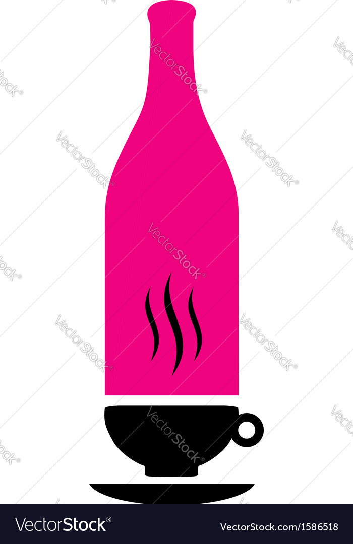 Hot and cold drink logo concept Royalty Free Vector Image