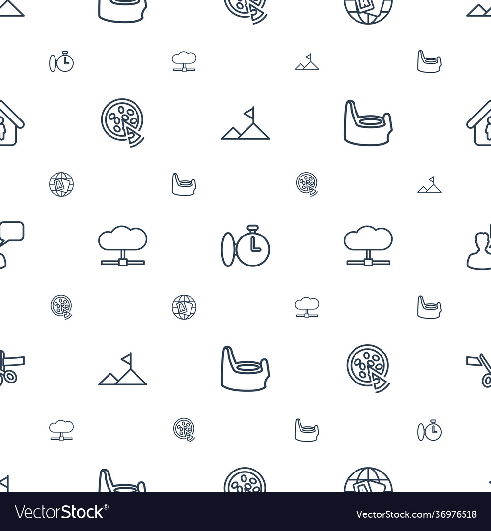 Isolated icons pattern seamless white background