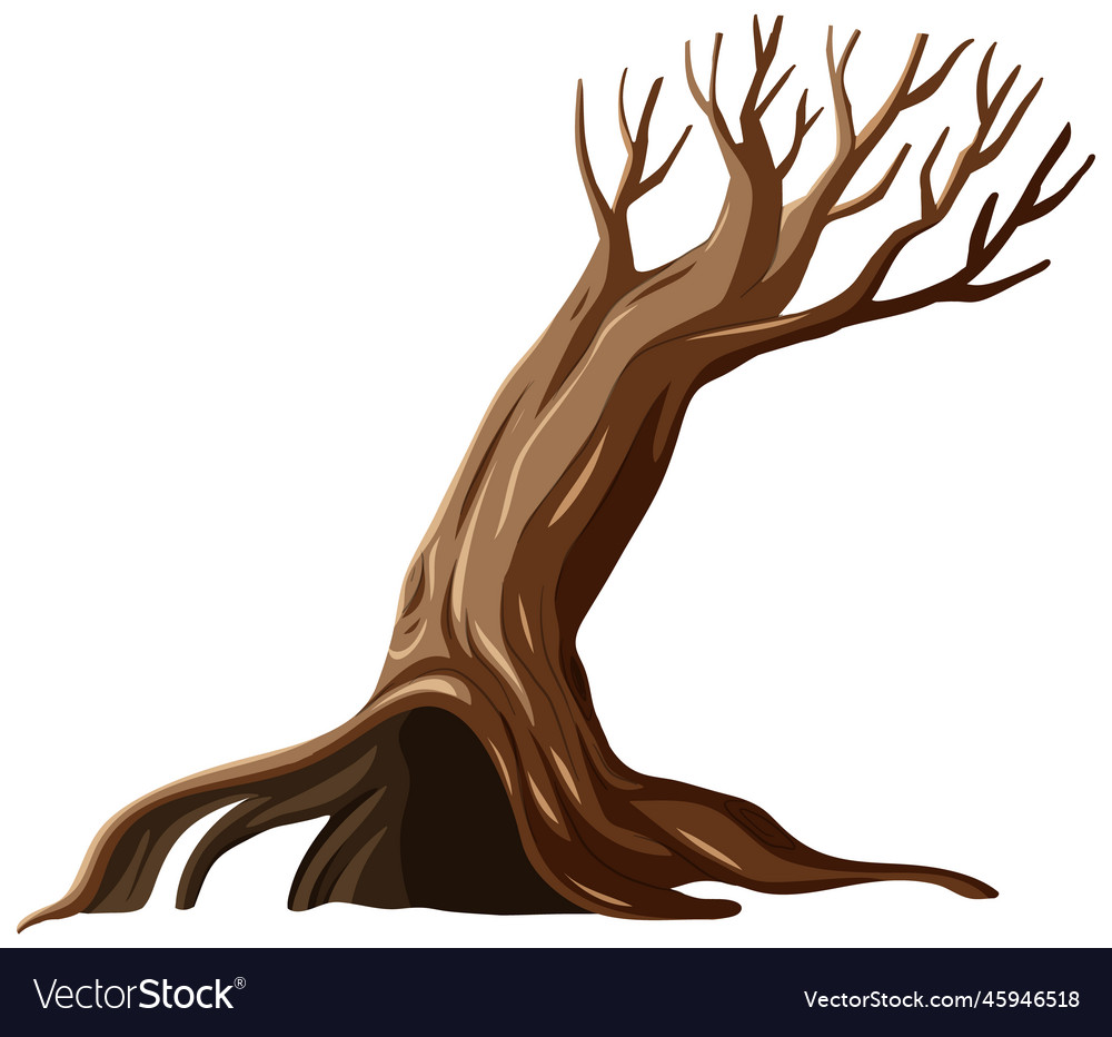 Isolated tree without leaves cartoon Royalty Free Vector