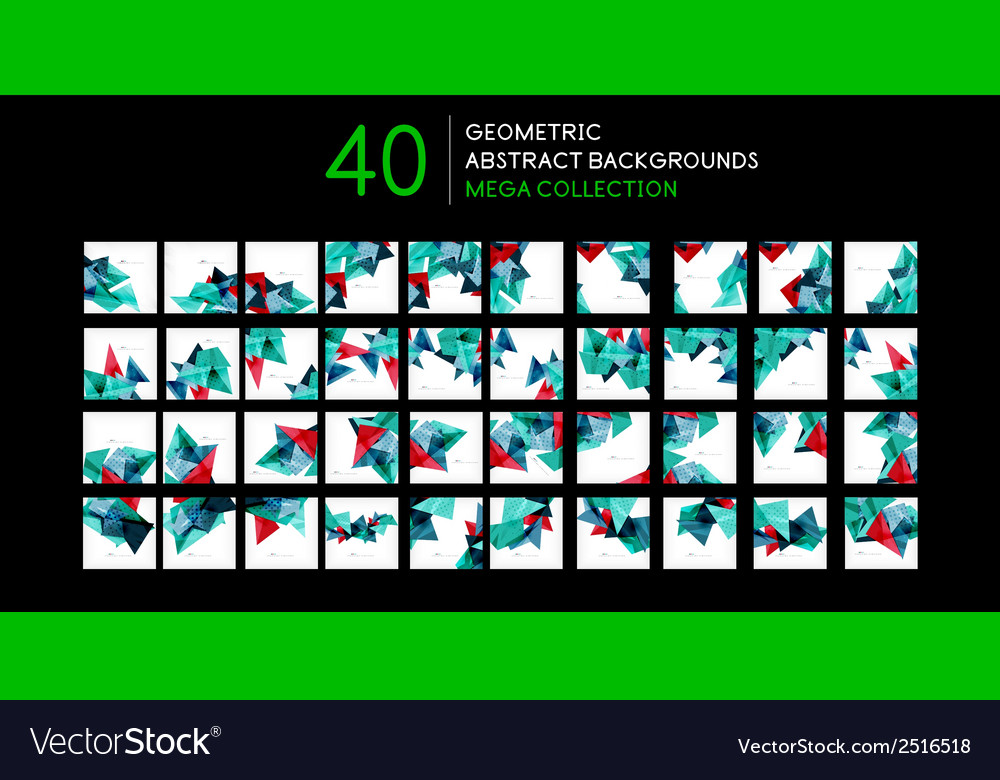 Mega collection of triangle shape backgrounds