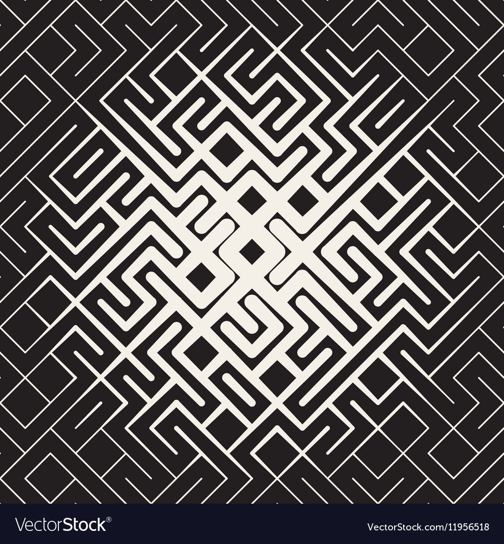 Rounded Line Maze Pattern