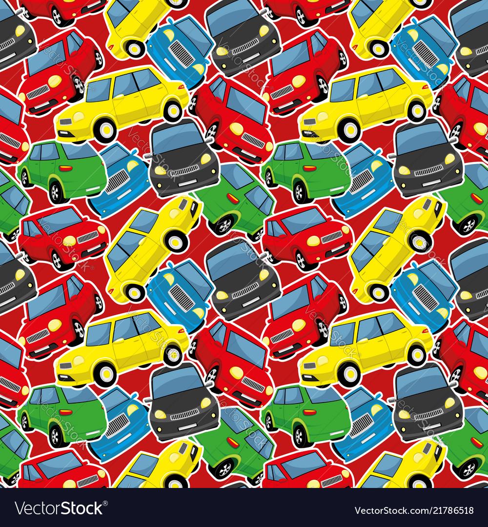 Seamless pattern with cars