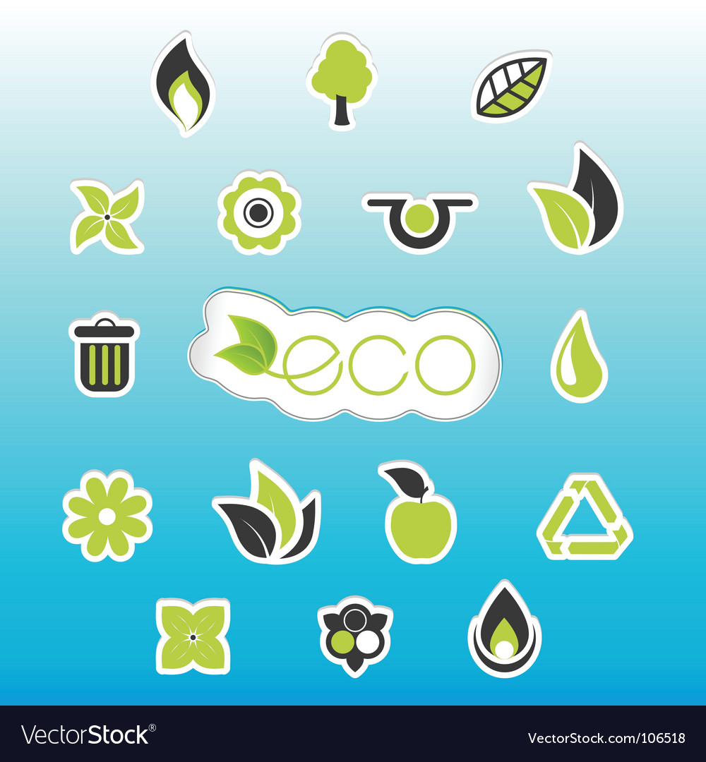 Set of ecology icons