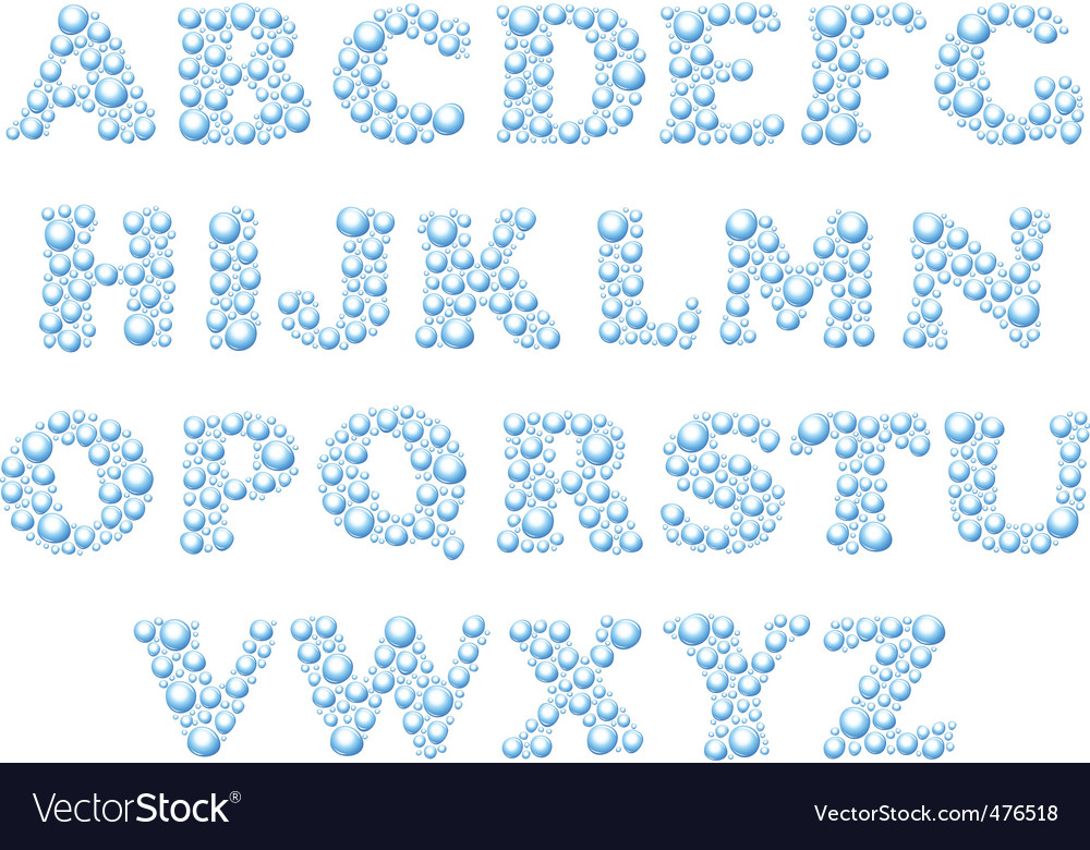 Water Drop Alphabet Typography