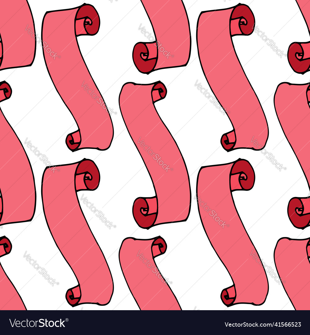 A pattern of pink scroll icons seamless vector image A pattern of pink scroll icons seamless