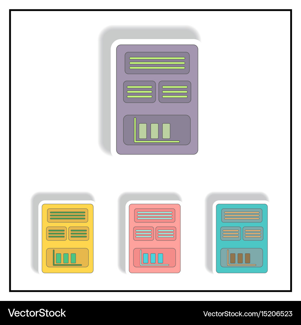 Bar graph statistic report Royalty Free Vector Image