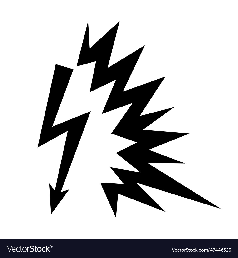 Caution sign arc flash symbol on white background Vector Image