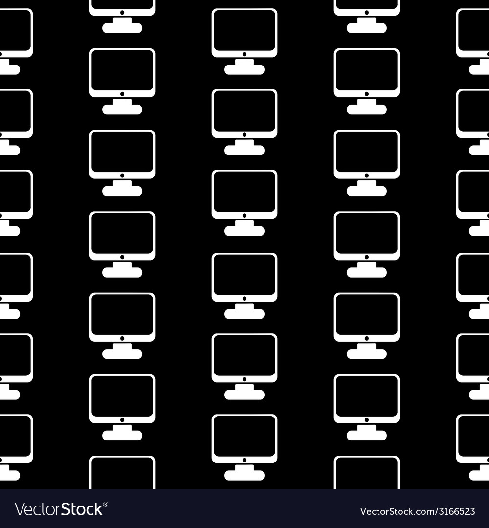 Computer icon seamless pattern Royalty Free Vector Image