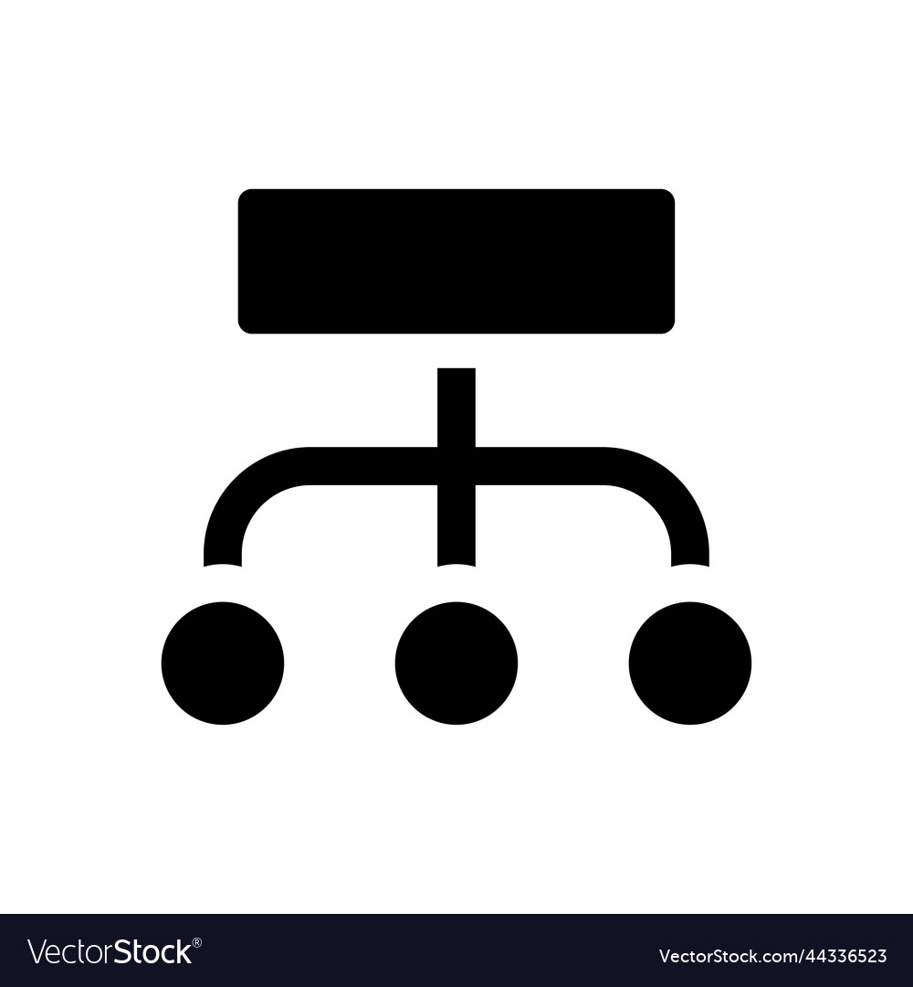 Data structuration process black glyph ui icon vector image Data structuration process black glyph ui icon