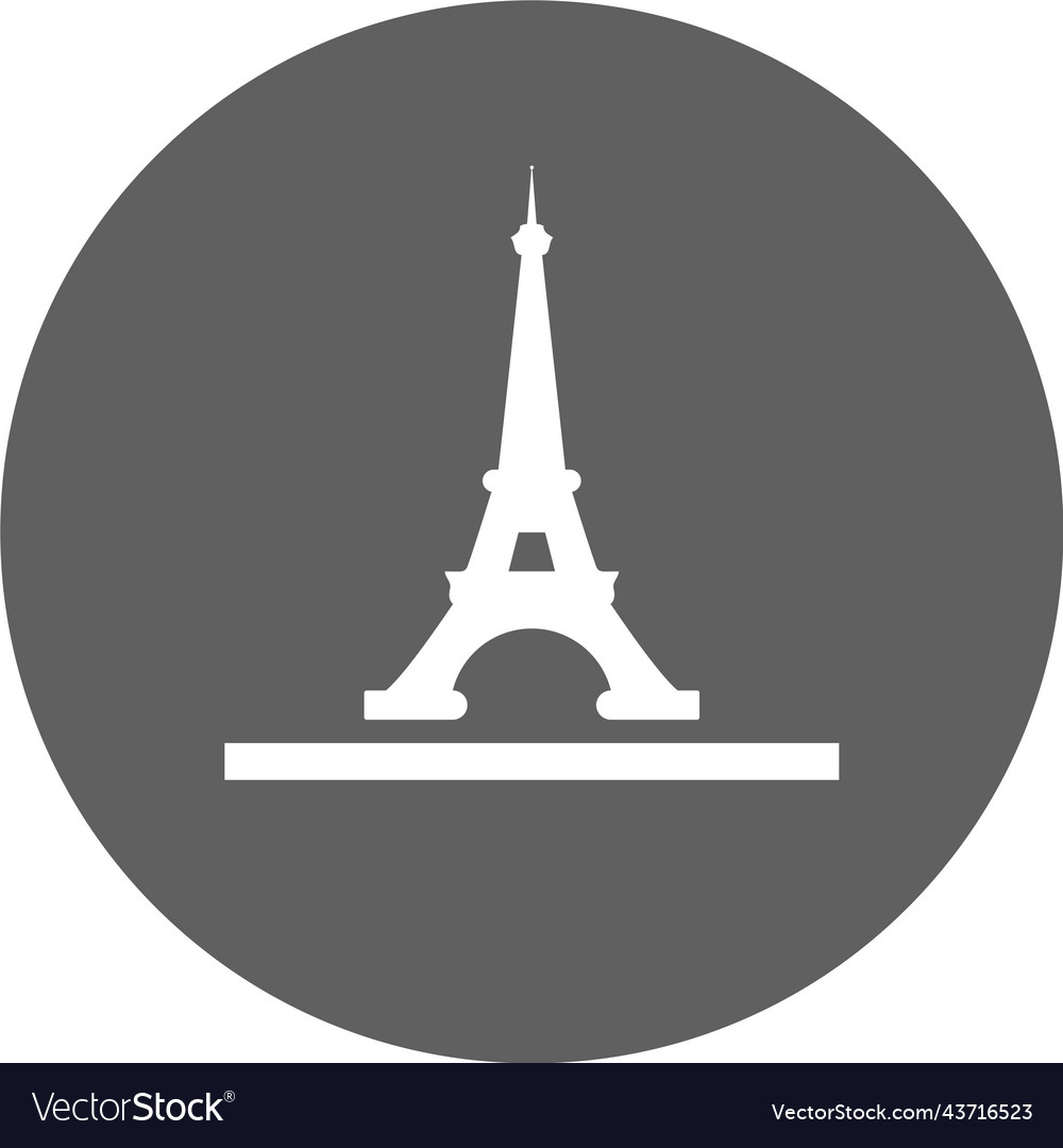 Eiffel tower icon gray graphics