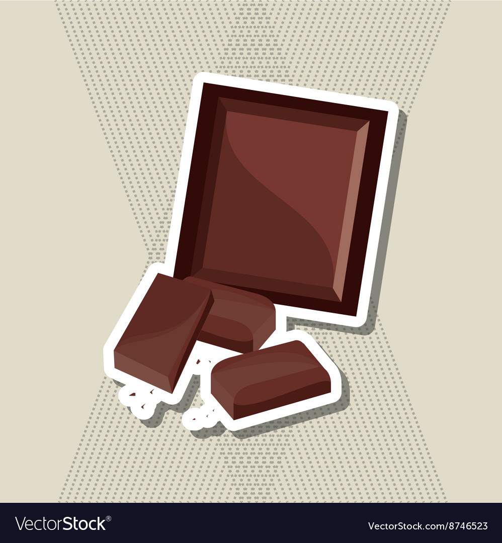 Flat about chocolate design sweet