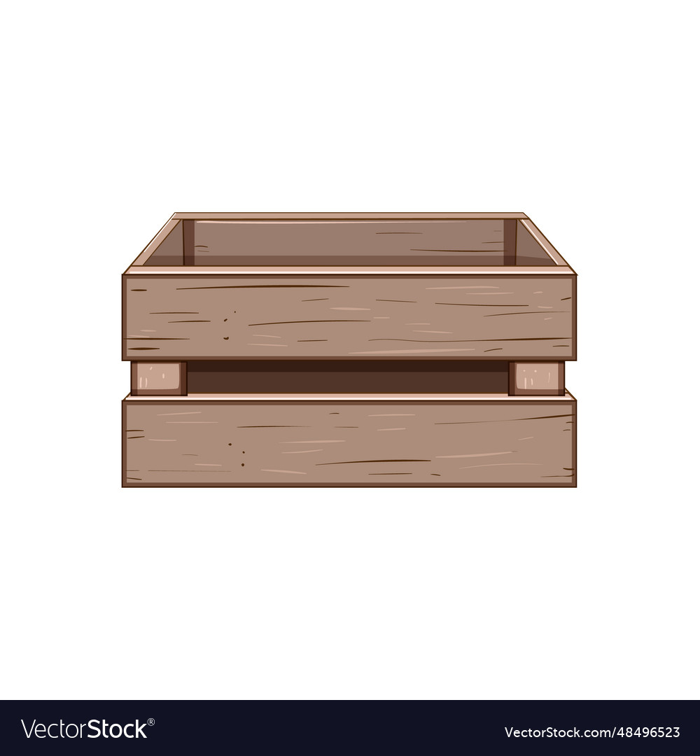 Fruit wooden crate cartoon Royalty Free Vector Image