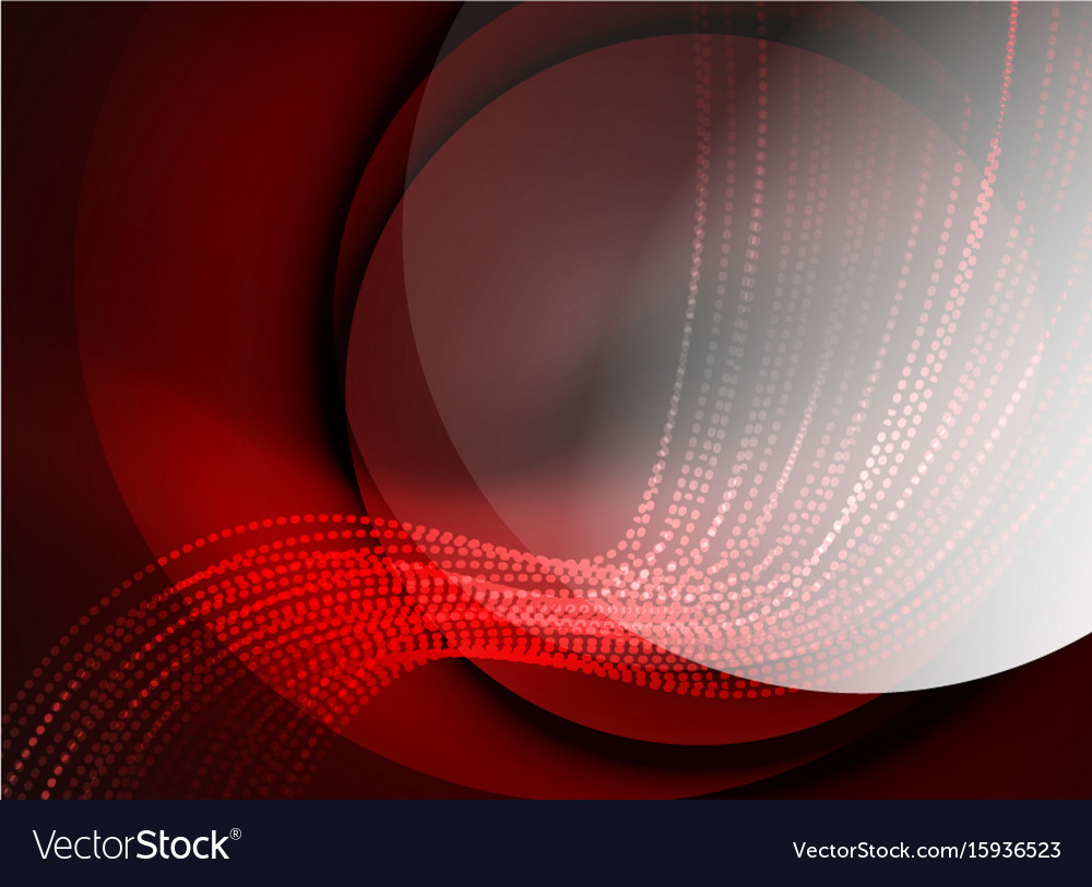 Glowing wave created with particles on dark color