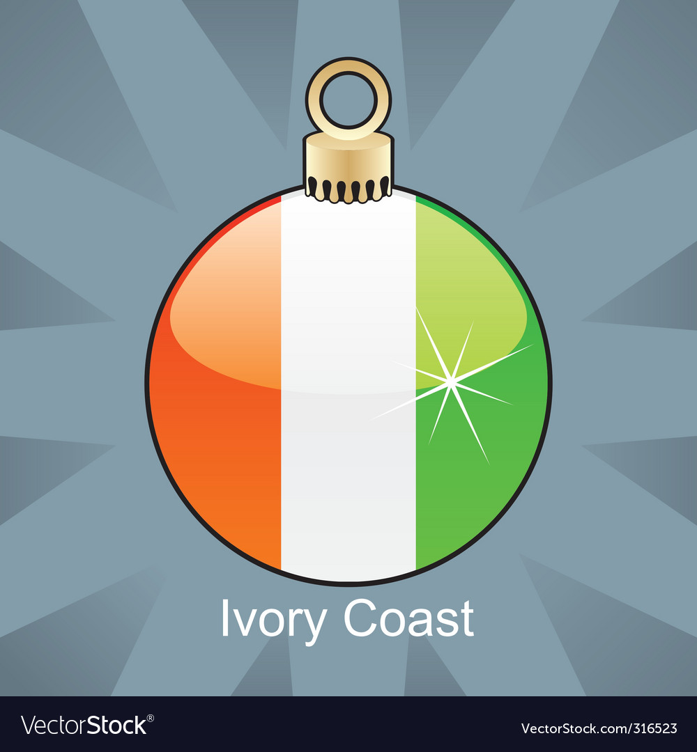 Ivory coast flag on bulb