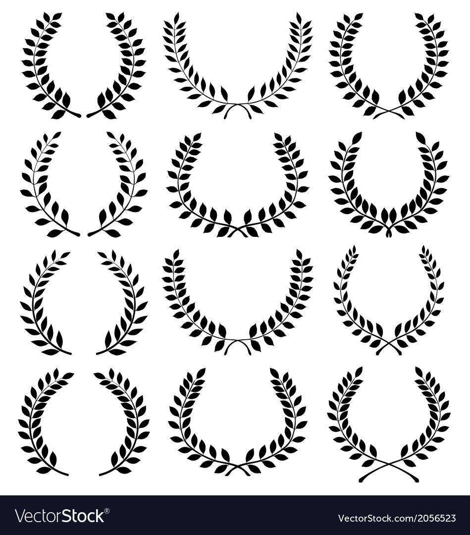 Download Laurel wreaths Royalty Free Vector Image - VectorStock