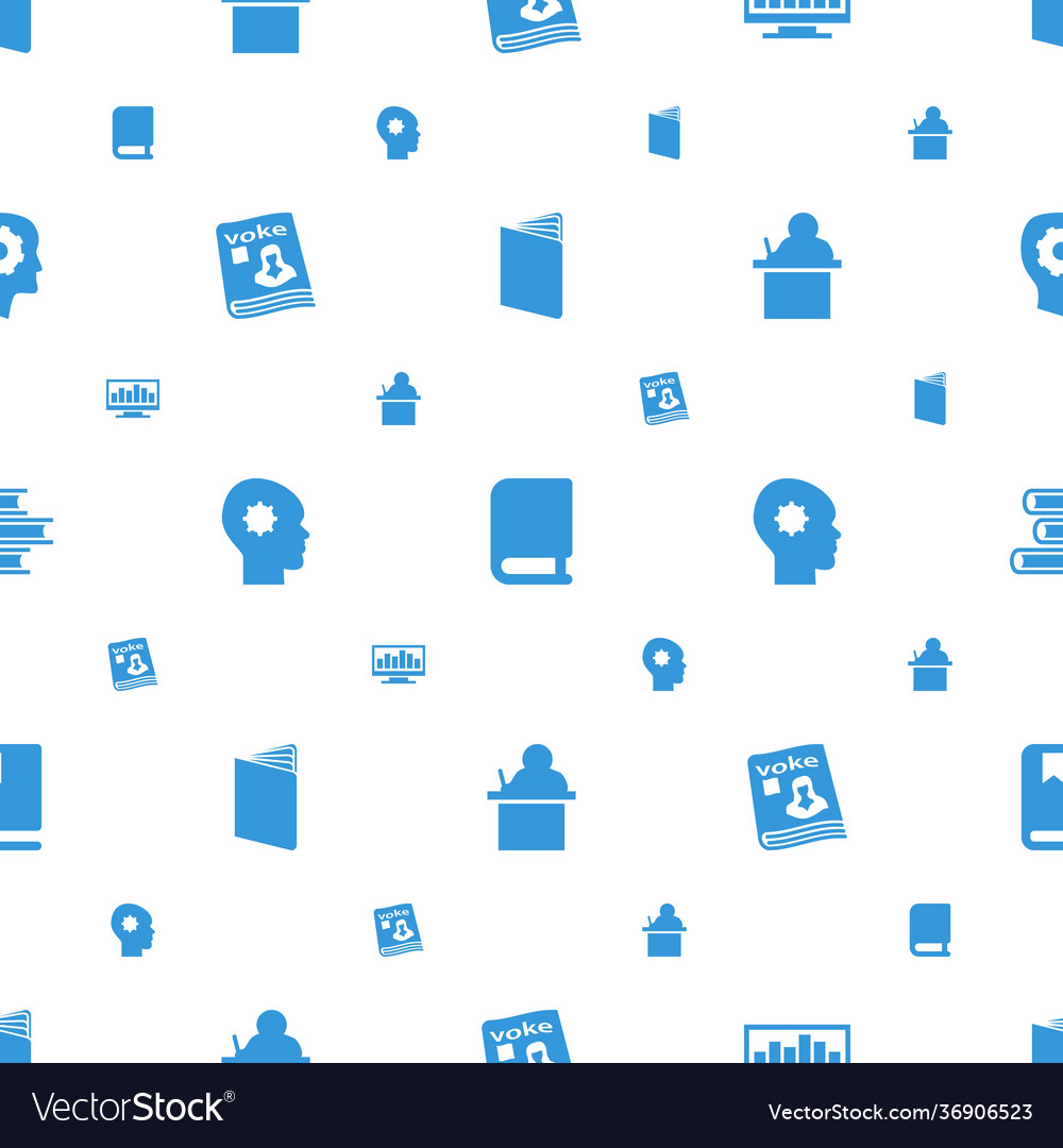Learning icons pattern seamless white background