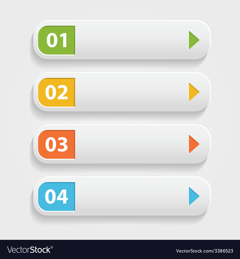 Realistic Web Buttons & Numbers
