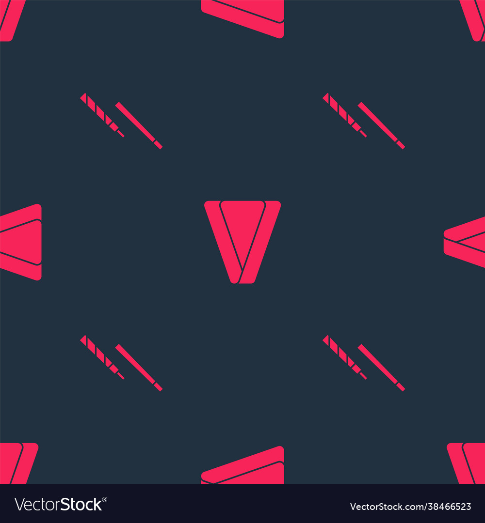 Set billiard cue and triangle on seamless pattern vector image Set billiard cue and triangle on seamless pattern