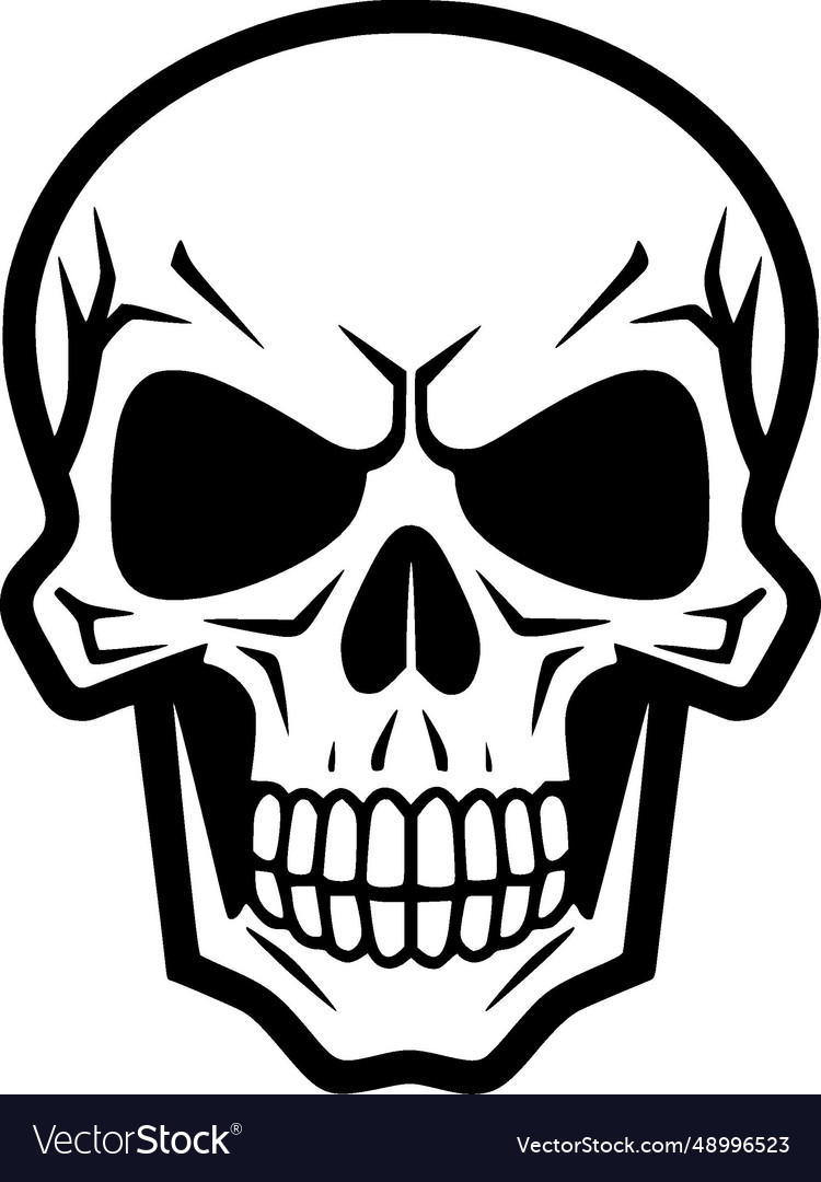 Skull - black and white isolated icon Royalty Free Vector