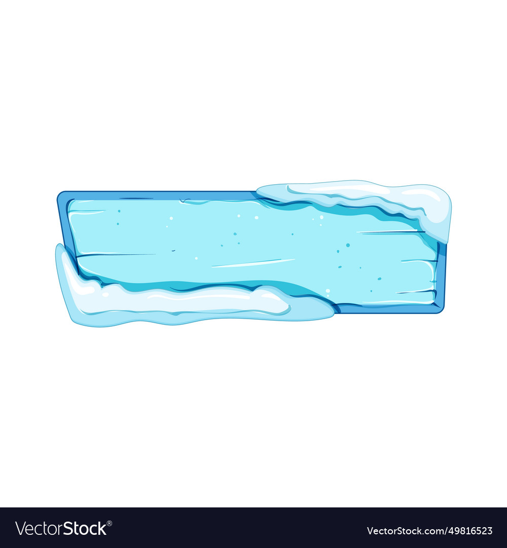 Ui ice game button cartoon vector image Ui ice game button cartoon