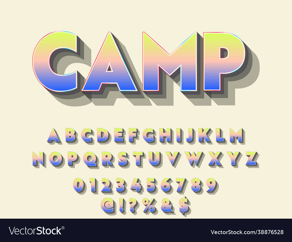 3d fonttypefacescriptshadow effecthandcrafted Vector Image 3d fonttypefacescriptshadow effecthandcrafted