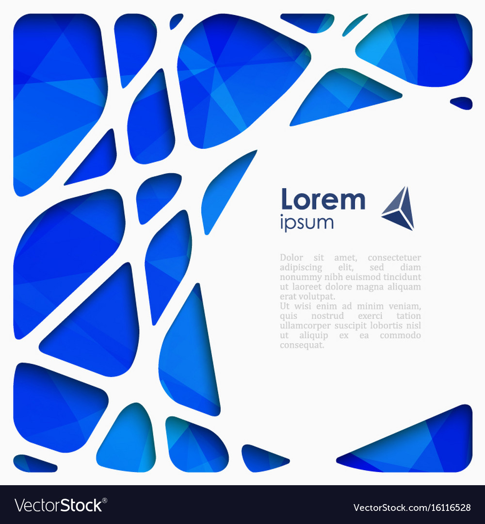 Abstract network frame with triangular background