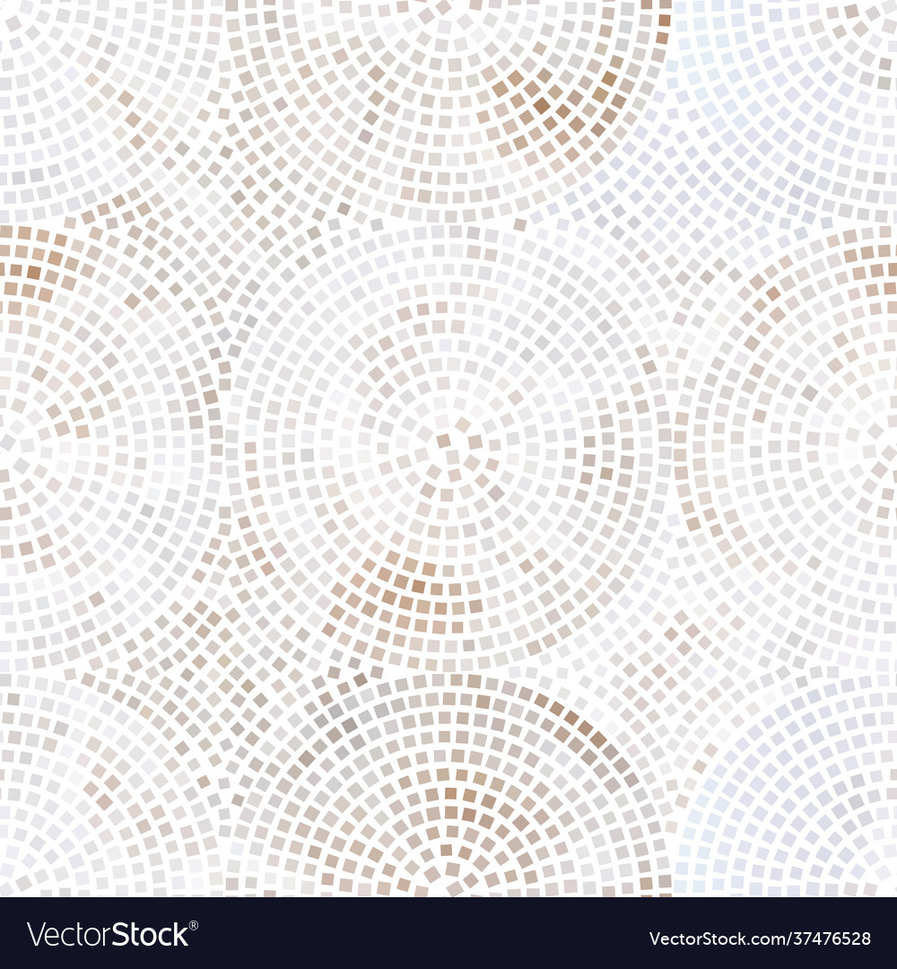 Abstract seamless pattern with circles mosaic