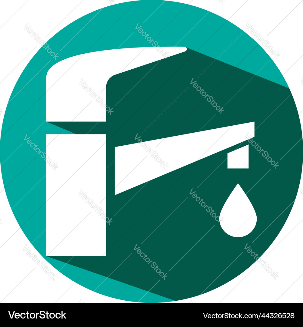 Bathroom tap on a white background Royalty Free Vector Image