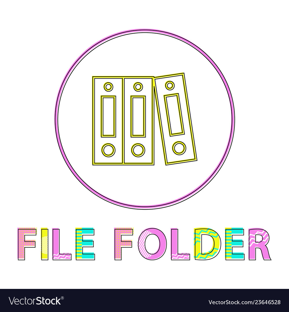 Bright Round File Folder Icon