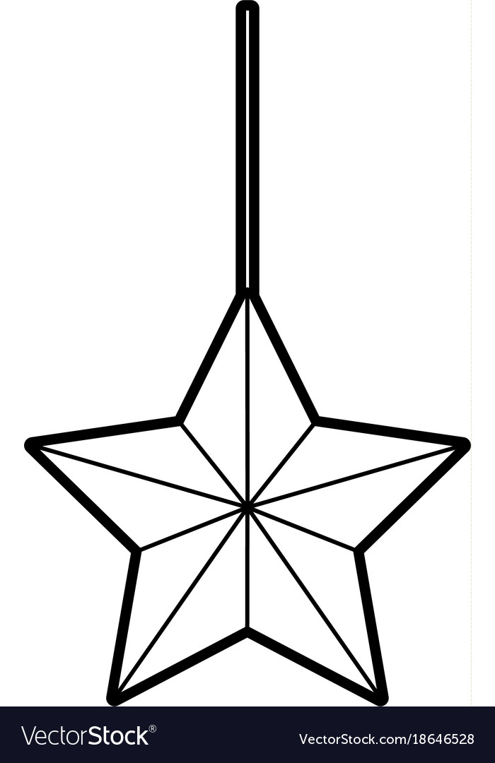 Christmas star hanging decoration design