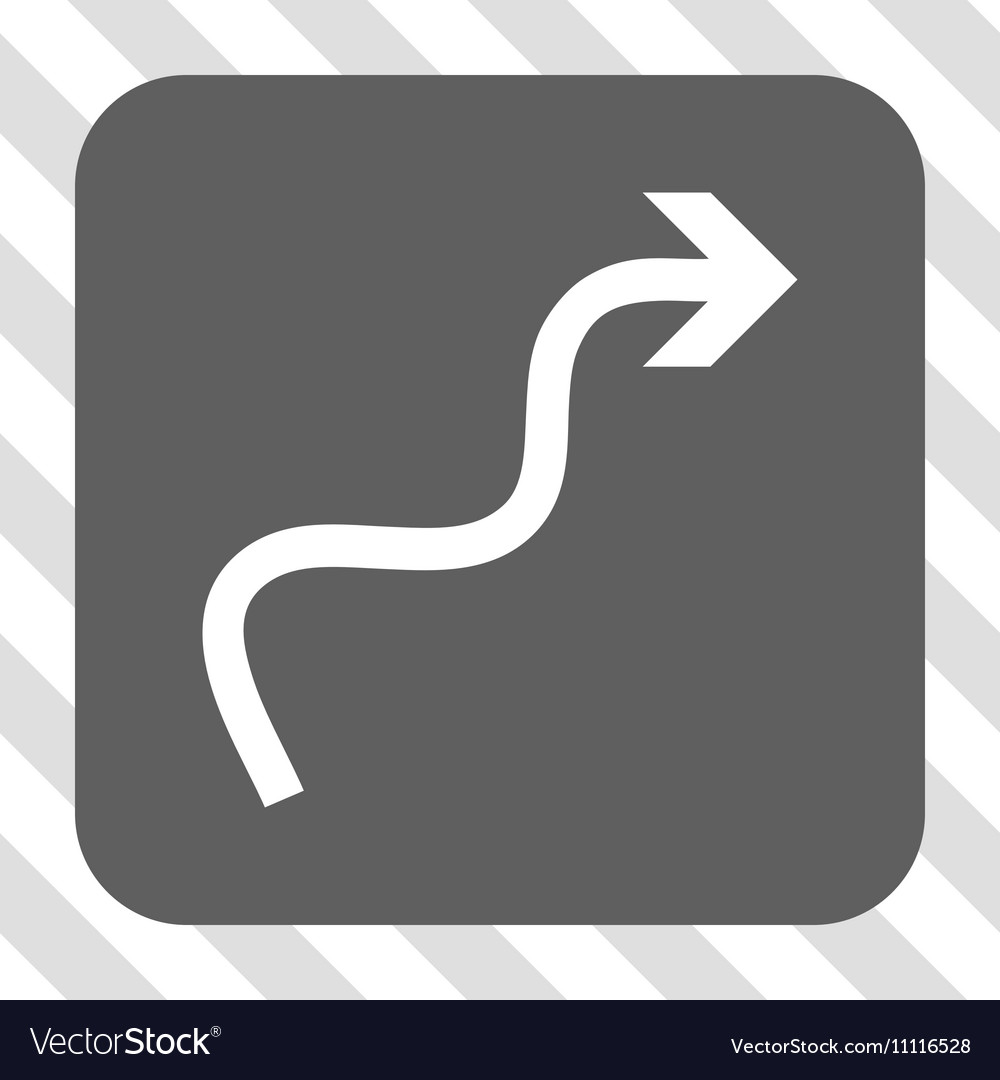 Curve arrow rounded square button