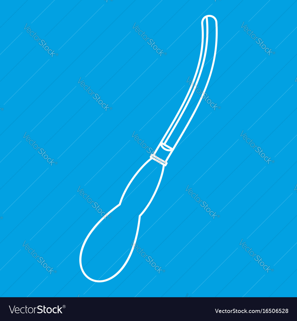 Dental suction tool icon outline style