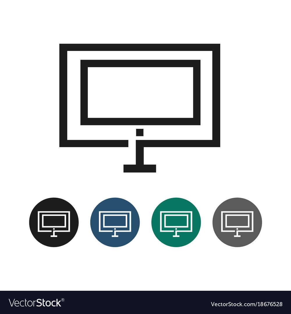 Display monitor outline graphic