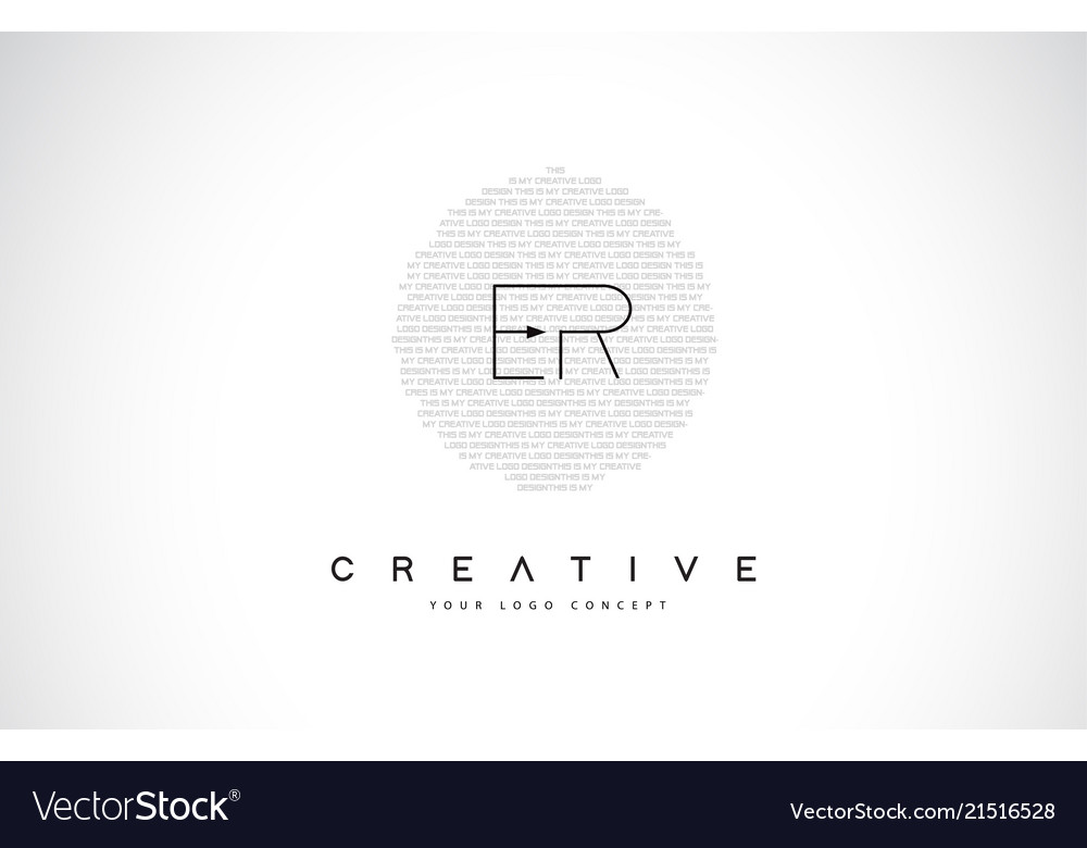 Er e r logo design with black and white creative