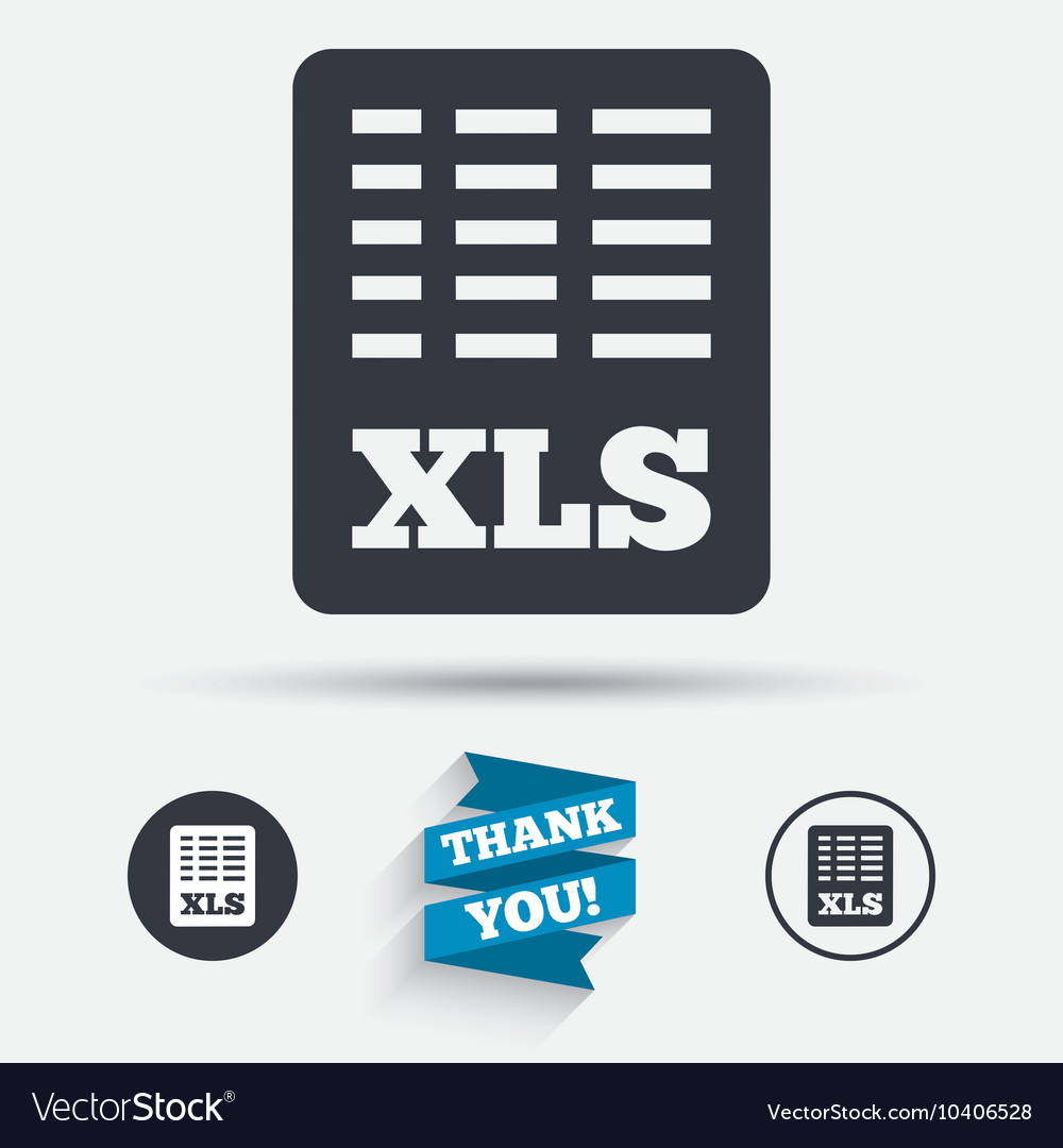 Excel file document icon download xls button