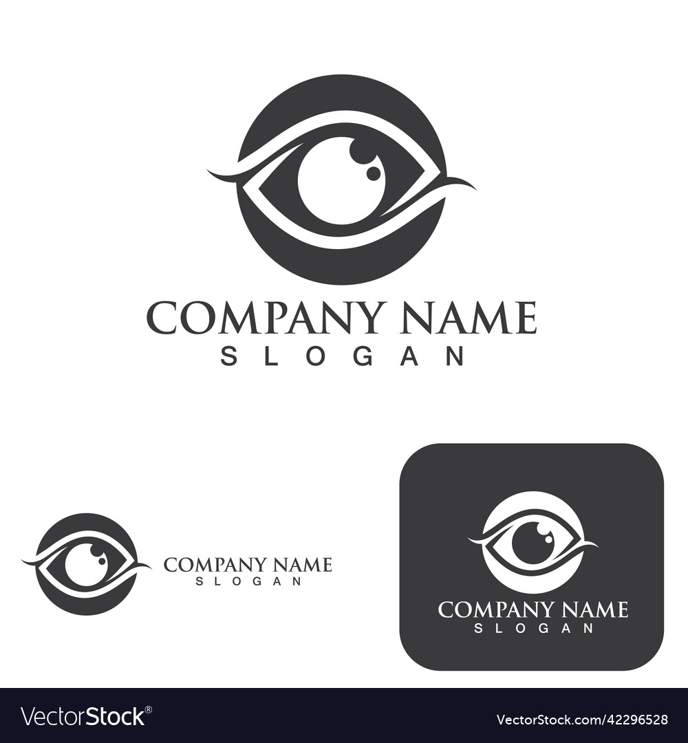 Eye care logo branding identity corporate Vector Image