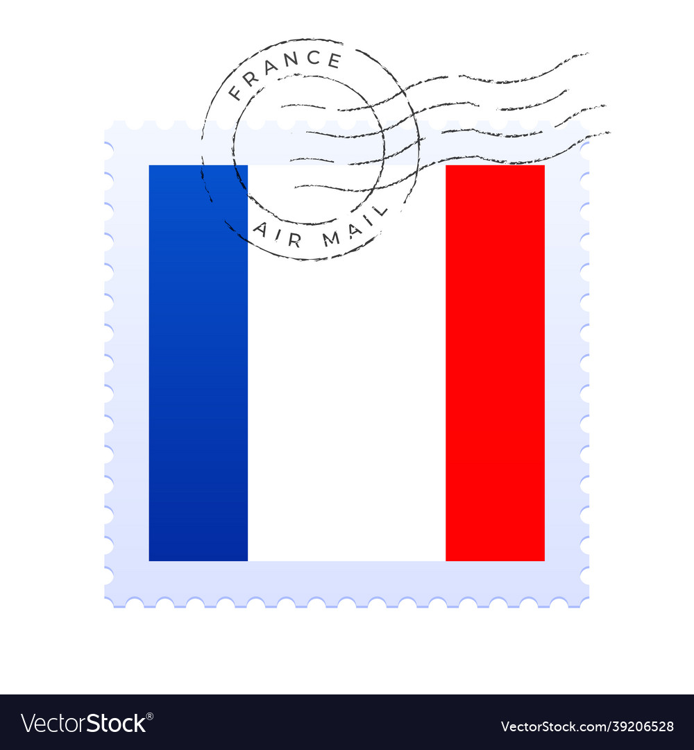 Frankreich Postmarke nationale Flaggenmarke