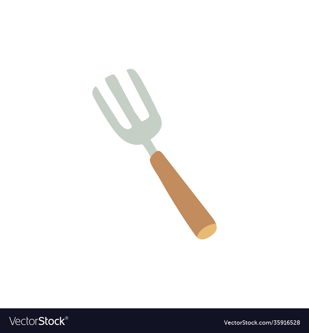 Gardening rake tool and equipment farm icon