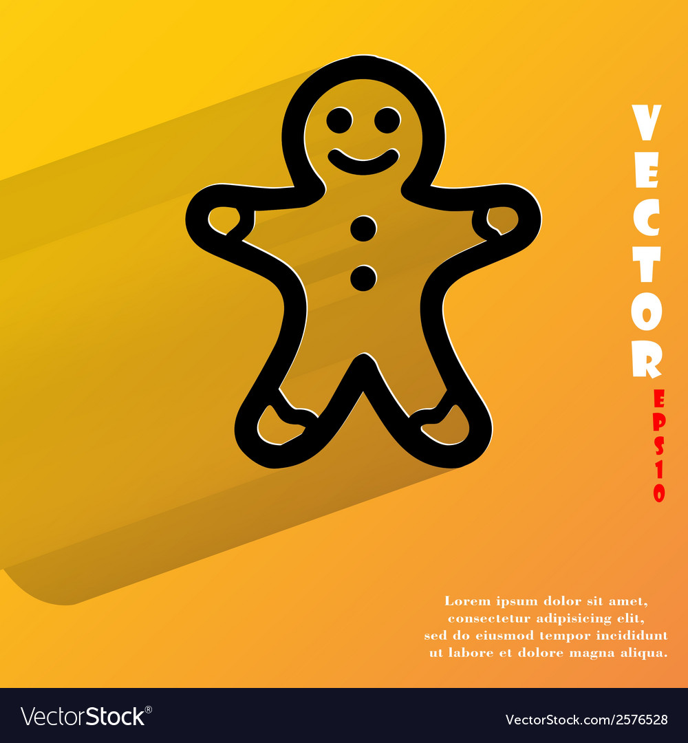 Gingerbread flat modern web button with long