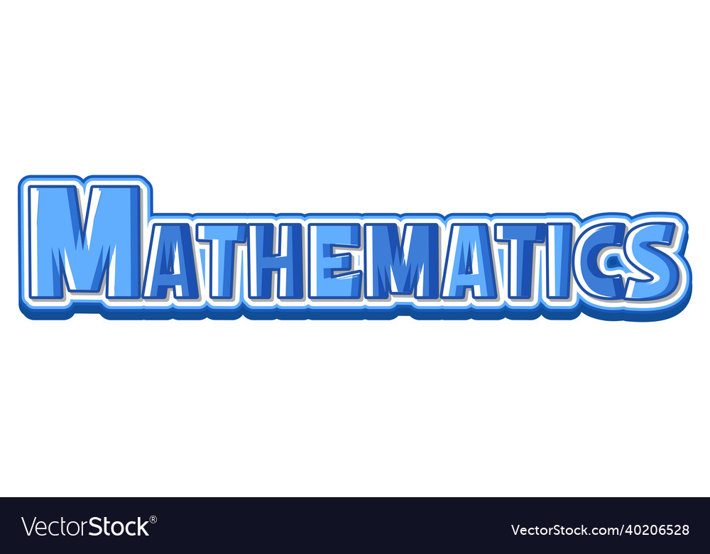 Isolated mathematics font banner Royalty Free Vector Image