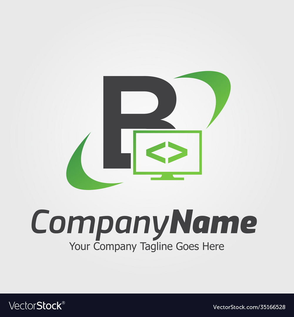Programming code and computer monitor logo