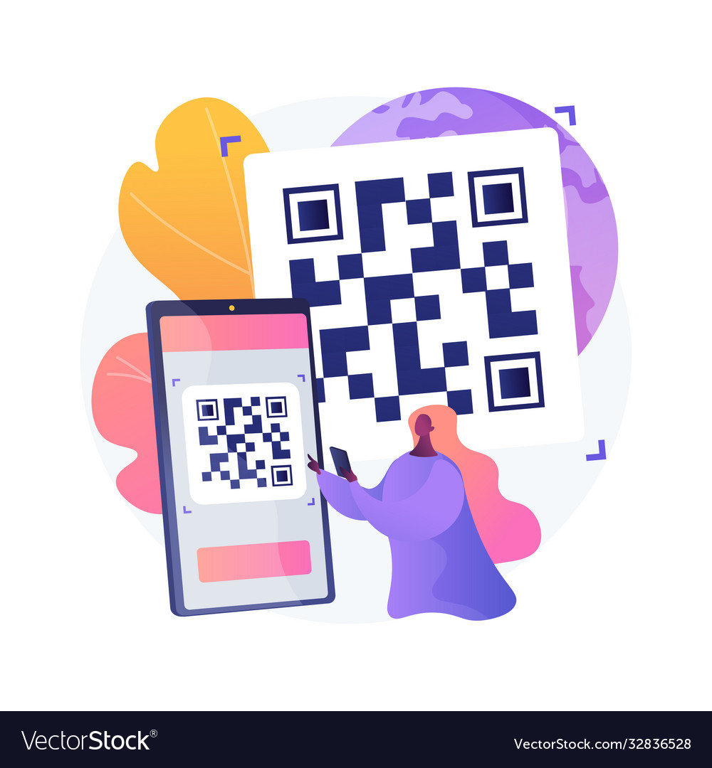 Qr code abstract concept vector image Qr code abstract concept