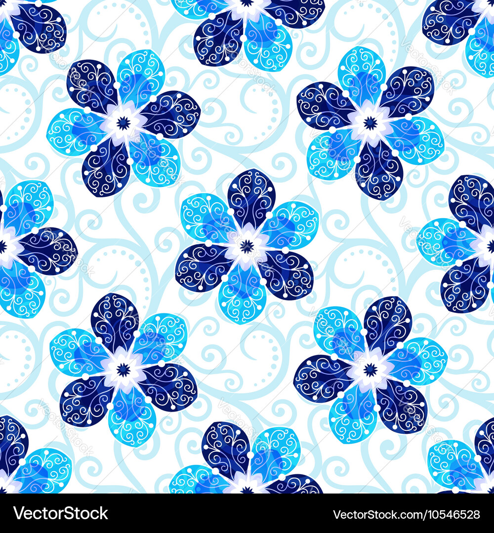 Repeating Pattern White Repeating white floral pattern Royalty Free Vector Image