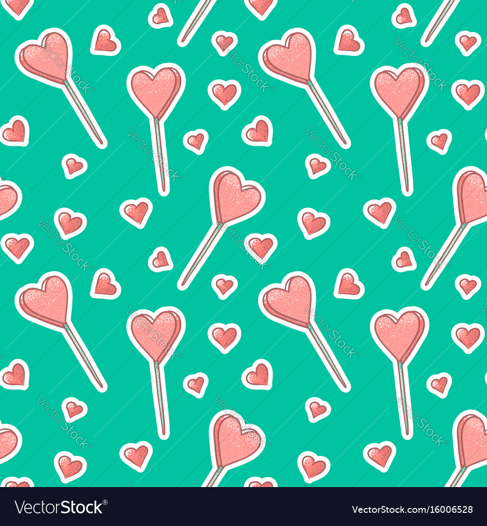 Seamless pattern background with stickers