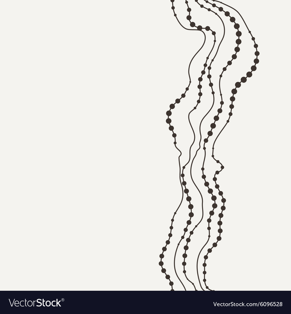 Seamless pattern of curved lines strung